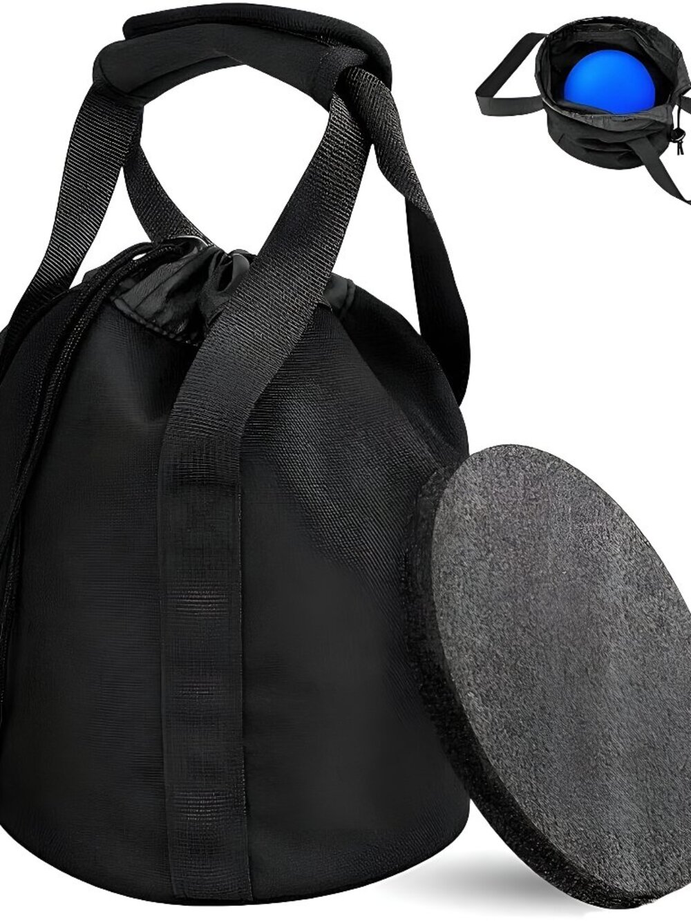 Shot Put Bag, Heavy Duty Nylon Carry Case for 6–16 lb Sports Gear - D